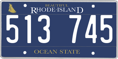 RI license plate 513745