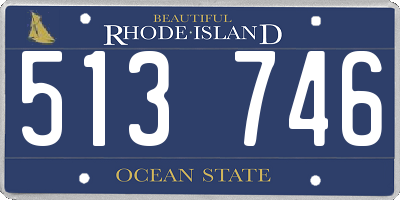 RI license plate 513746
