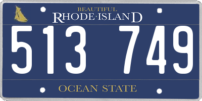 RI license plate 513749