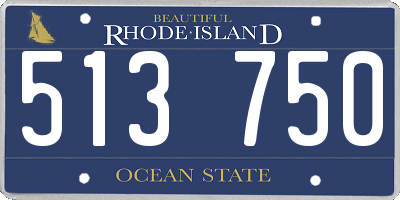 RI license plate 513750