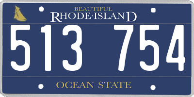 RI license plate 513754