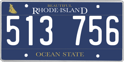 RI license plate 513756