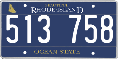 RI license plate 513758