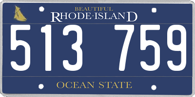 RI license plate 513759