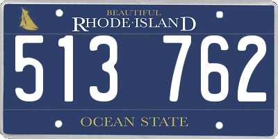 RI license plate 513762