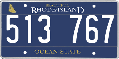 RI license plate 513767