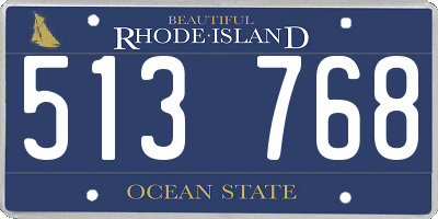RI license plate 513768