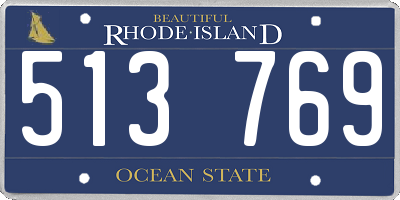 RI license plate 513769