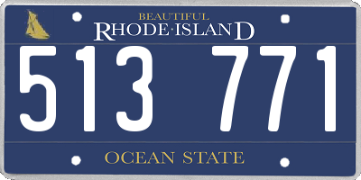 RI license plate 513771