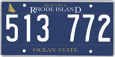 RI license plate 513772