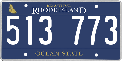 RI license plate 513773