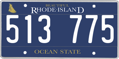 RI license plate 513775