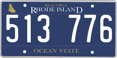 RI license plate 513776