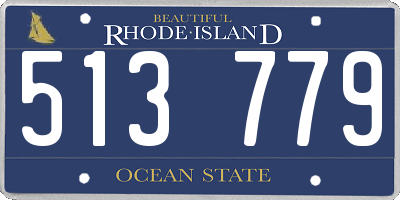 RI license plate 513779