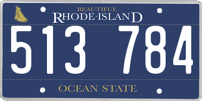 RI license plate 513784