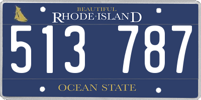 RI license plate 513787