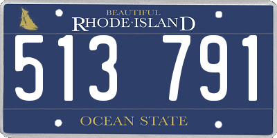 RI license plate 513791