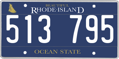 RI license plate 513795