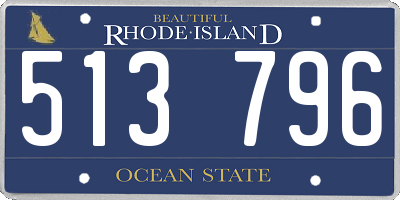 RI license plate 513796