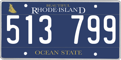 RI license plate 513799