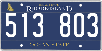 RI license plate 513803