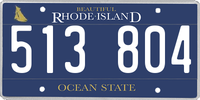 RI license plate 513804