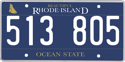 RI license plate 513805