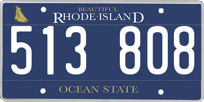 RI license plate 513808