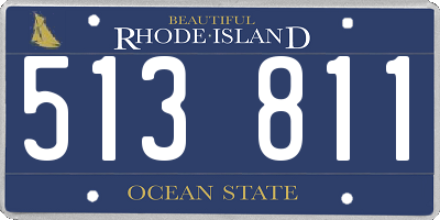 RI license plate 513811