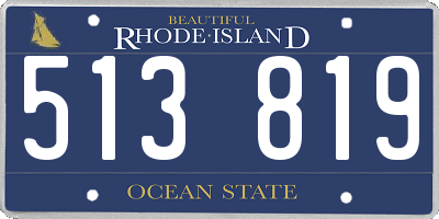 RI license plate 513819