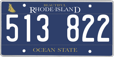RI license plate 513822