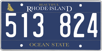 RI license plate 513824