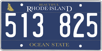 RI license plate 513825