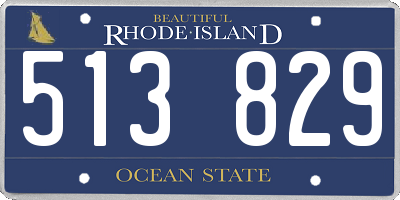 RI license plate 513829