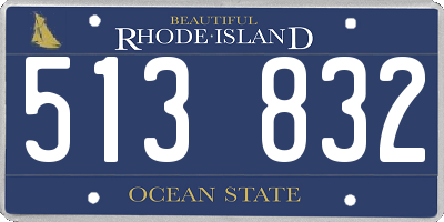 RI license plate 513832