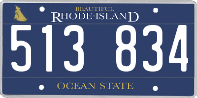 RI license plate 513834