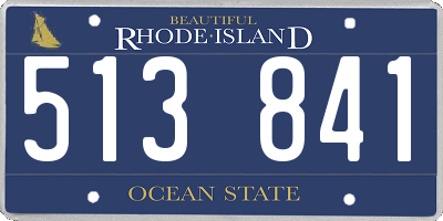 RI license plate 513841
