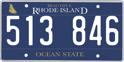 RI license plate 513846