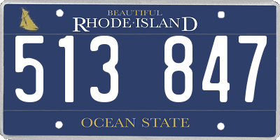 RI license plate 513847
