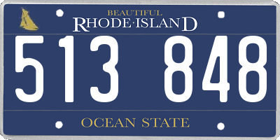 RI license plate 513848