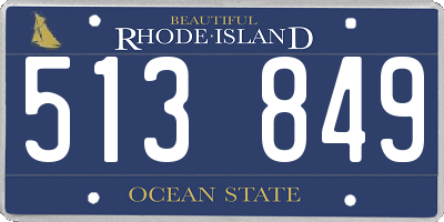 RI license plate 513849