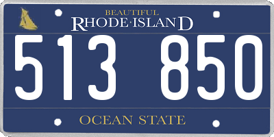 RI license plate 513850