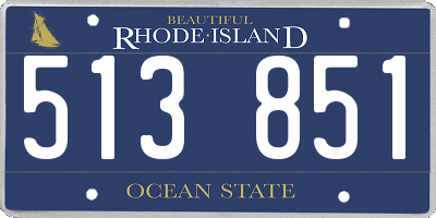 RI license plate 513851