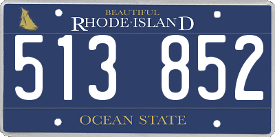 RI license plate 513852
