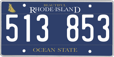 RI license plate 513853