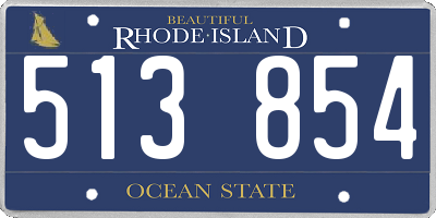 RI license plate 513854