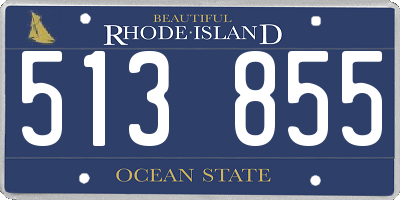 RI license plate 513855
