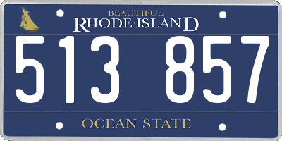 RI license plate 513857
