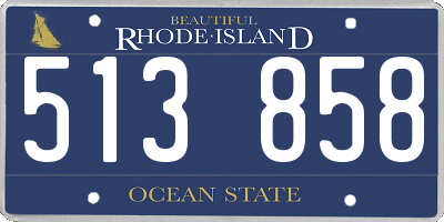RI license plate 513858