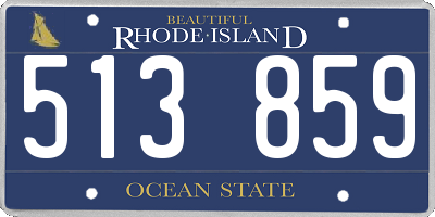 RI license plate 513859